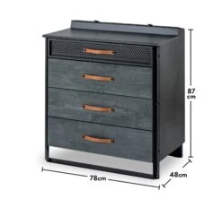 Commode | 5 Laden | 100% Melaminegecoat Met Spaanplaat Van 18 Mm Dik | Baby- En Kindervriendelijk -Emob 813CLK3408 20 205 60ed