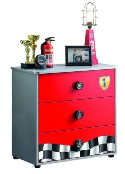 Commode | 100% Melaminecoating | 3 Laden | Zachtsluitend | 30 Kg Capaciteit | Compatibel Met Spiegel | Kindvriendelijk -Emob 813CLK3417 20 202 7215