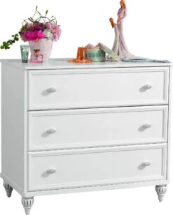 Dressoir | 100% Melamine Gecoat | 3 Laden | Zacht Sluitend | Romantica Serie | Veelkleurig -Emob 813CLK3419 20 203 747a