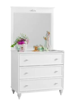 Dressoir | 100% Melamine Gecoat | 3 Laden | Zacht Sluitend | Romantica Serie | Veelkleurig -Emob 813CLK3419 20 204 6786