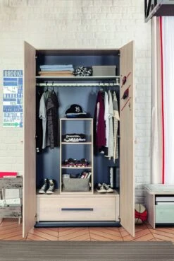 Kledingkast | 100% Melamine Gecoat | 18mm Dikte | Soft Close Deuren | LED Hangrail 19 Kledingkast | 100% Melamine Gecoat | 18mm Dikte | Soft Close Deuren | LED Hangrail -Emob 813CLK3936 20 202 793e