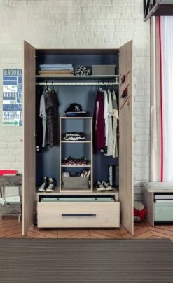 Kledingkast | 100% Melamine Gecoat | 18mm Dikte | Soft Close Deuren | LED Hangrail 18 Kledingkast | 100% Melamine Gecoat | 18mm Dikte | Soft Close Deuren | LED Hangrail -Emob 813CLK3936 20 203 fa31