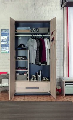 Kledingkast | 100% Melamine Gecoat | 18mm Dikte | Soft Close Deuren | LED Hangrail 17 Kledingkast | 100% Melamine Gecoat | 18mm Dikte | Soft Close Deuren | LED Hangrail -Emob 813CLK3936 20 204 ef7c