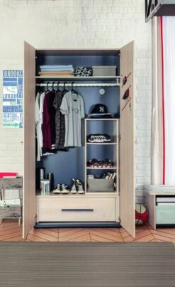 Kledingkast | 100% Melamine Gecoat | 18mm Dikte | Soft Close Deuren | LED Hangrail 16 Kledingkast | 100% Melamine Gecoat | 18mm Dikte | Soft Close Deuren | LED Hangrail -Emob 813CLK3936 20 205 503c