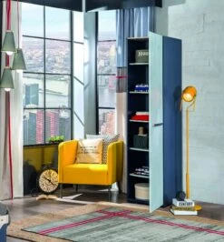 Kledingkast Met Legplanken En Laden | 100% Melamine Gecoat | Multicolor Trio Serie -Emob 813CLK3938 20 202 1c95