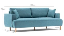 Ultimate Comfort 3-zitsbank | Stijlvol Ontwerp | Turquoise -Emob 825BLC1380 20 203 f0ee