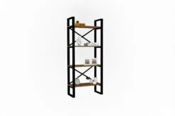 Puqa Design Boekenplank | 30mm Dik | Metalen Frame | Walnoot -Emob 835PUQ3625 20 202 4aec