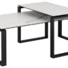 Set Van 2 Salontafels Nicola - Witte Keramiek