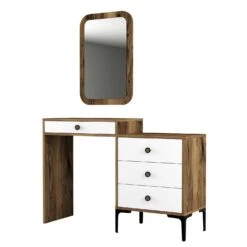 Woody Fashion Dresser | 100% Melaminegecoat Met Een Dikte Van 18 Mm | 40 X 124 X 84 Cm | Metalen Poten | Kleur: Walnootwit 8 Woody Fashion Dresser | 100% Melaminegecoat Met Een Dikte Van 18 Mm | 40 X 124 X 84 Cm | Metalen Poten | Kleur: Walnootwit -Emob 845HCT1209 4 f63b