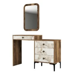 Woody Fashion Dresser | 100% Melaminegecoat Spaanplaathout Van 18 Mm Dik | Metalen Poten | Kleur: Walnootwit 7 Woody Fashion Dresser | 100% Melaminegecoat Spaanplaathout Van 18 Mm Dik | Metalen Poten | Kleur: Walnootwit -Emob 845HCT1210 20 204 cb26