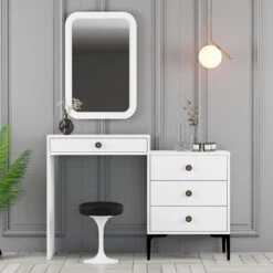 Woody Fashion Dresser | 100% Melaminegecoat Met Spaanplaathout Van 18 Mm Dik | 40 X 124 X 84 Cm | Wit