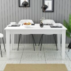 Woody Fashion Eettafel | Melamine Gecoat | 18mm Dikte | Suntalam Poten | Wit -Emob 845HCT1407 20 202 33b8
