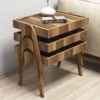 Elegante Walnoot Nesting Table Set | 100% Melamine Gecoat | 3 Stuks