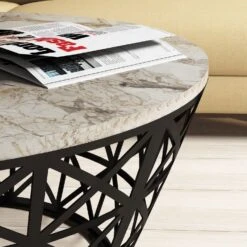 Woody Fashion Salontafel | 100% Melamine | Wit | Metalen Frame -Emob 845HCT2862 20 203 6afe