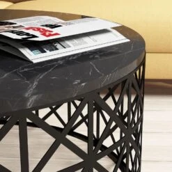 Houten Fashion Salontafel 90x38x90cm | Zwart 9 Houten Fashion Salontafel 90x38x90cm | Zwart -Emob 845HCT2863 20 203 23d8