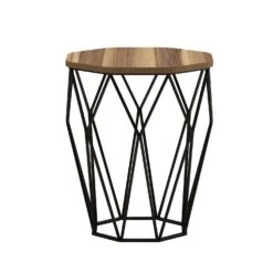 Woody Bijzettafel | 100% Melamine | Metalen Poten | Walnoot Zwart -Emob 845HCT2880 20 205 ecfc