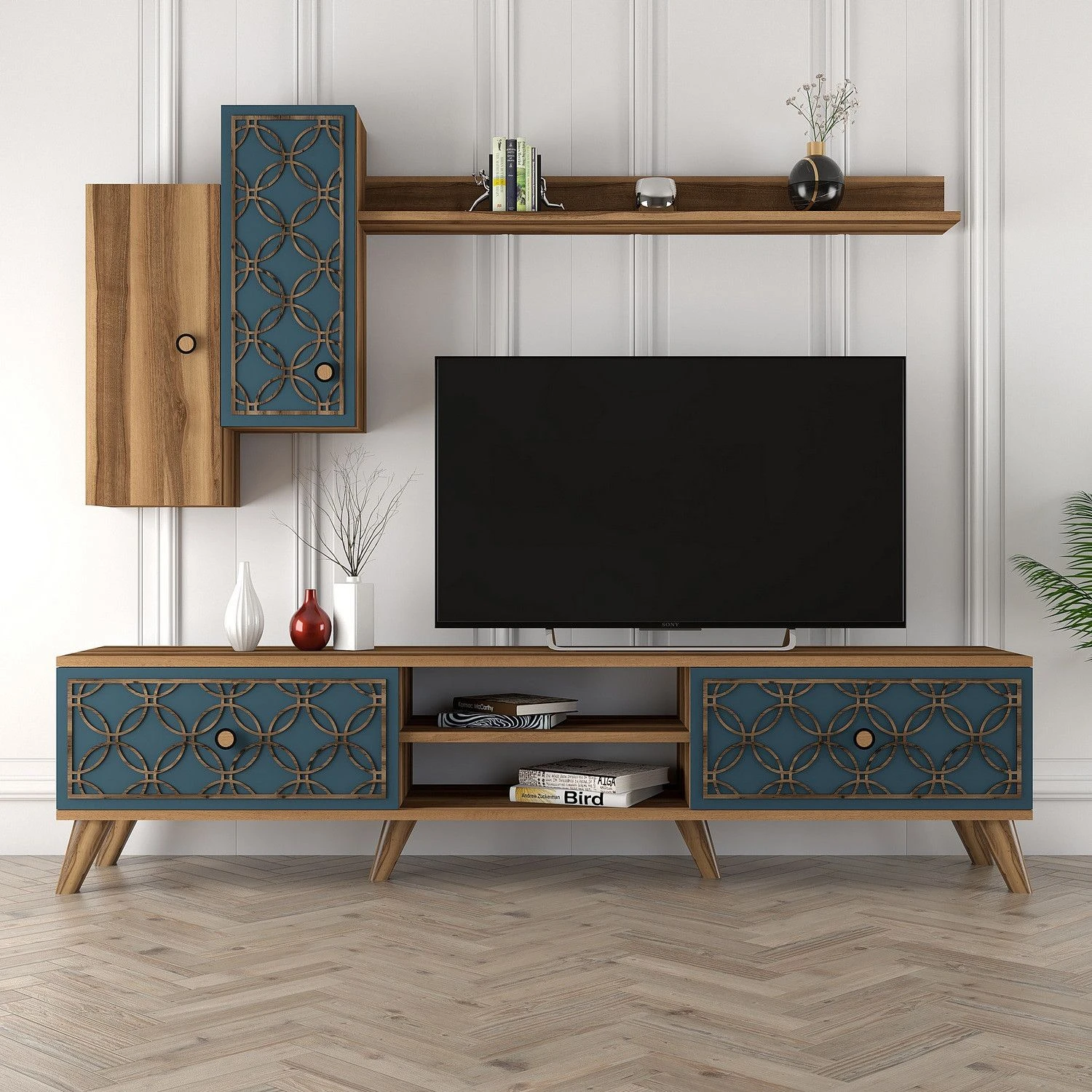 Woody Fashion TV-meubel | 100% Melamine Gecoat | Walnoot Chalcedoon 1 Woody Fashion TV-meubel | 100% Melamine Gecoat | Walnoot Chalcedoon