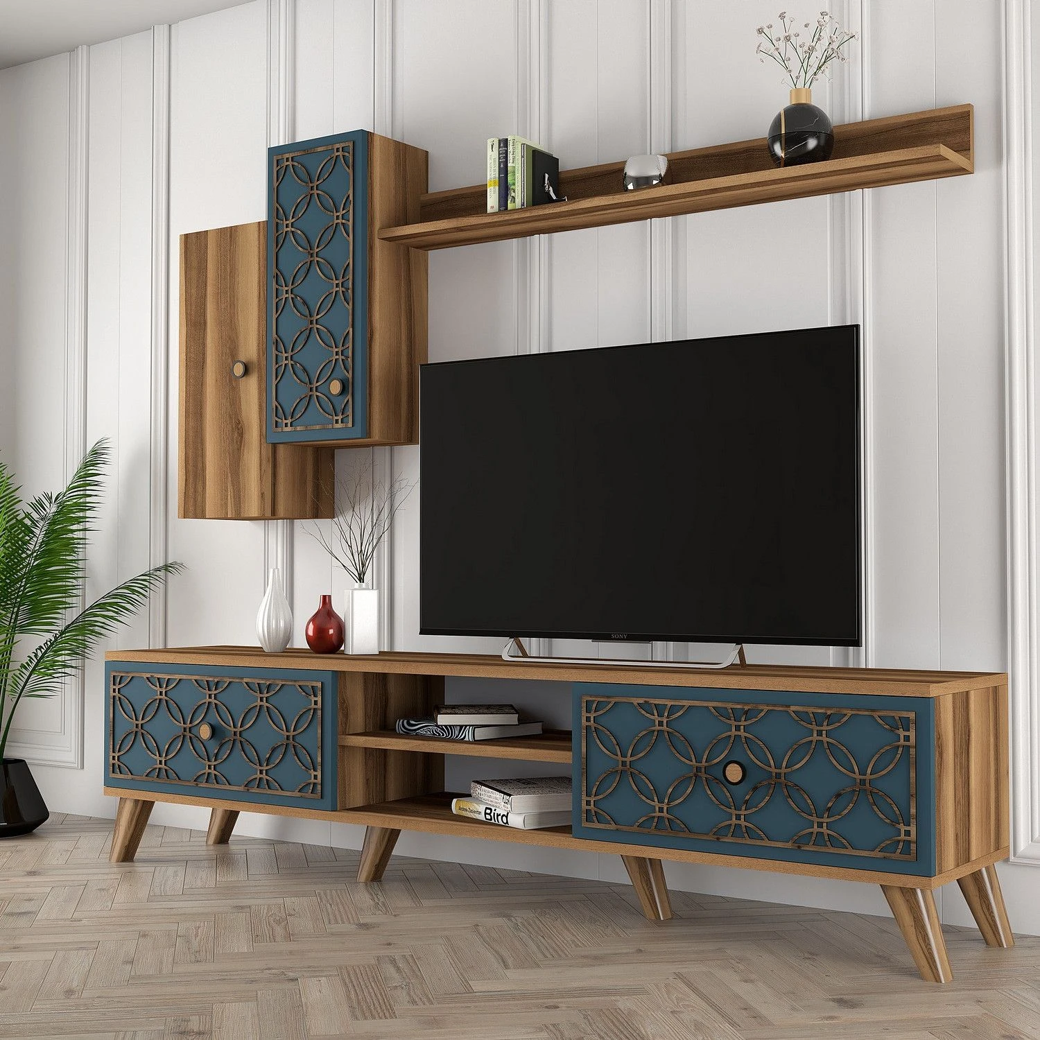 Woody Fashion TV-meubel | 100% Melamine Gecoat | Walnoot Chalcedoon 6 Woody Fashion TV-meubel | 100% Melamine Gecoat | Walnoot Chalcedoon - Afbeelding 6