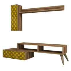 Woody Fashion TV-meubel | Melamine Laag | 150 Cm Breedte | 18 Mm Dikte | Noten Geel -Emob 845HCT3048 20 205 fccf