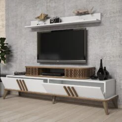 Woody Fashion TV-meubel | 100% Melamine Coating | 168 Cm Breedte | Wit 8 Woody Fashion TV-meubel | 100% Melamine Coating | 168 Cm Breedte | Wit -Emob 845HCT3060 20 202 461c