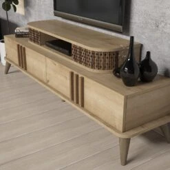 Woody Fashion TV-meubel | Eiken | 168cm Breedte | 100% Melamine Gecoat 7 Woody Fashion TV-meubel | Eiken | 168cm Breedte | 100% Melamine Gecoat -Emob 845HCT3062 20 204 c4e3