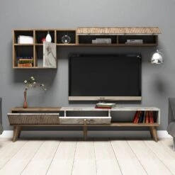 Tv-meubel Melania-walnoot/marmerdecor -Emob 845HCT3080 20 202 9735