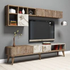 Tv-meubel Melania-walnoot/marmerdecor -Emob 845HCT3080 20 204 2319