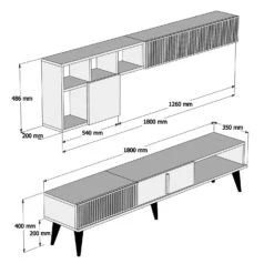 Tv-meubel Melania-walnoot/marmerdecor -Emob 845HCT3080 20 207 b1b3