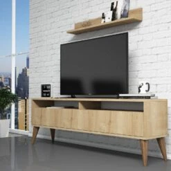 Woody Fashion TV-meubel | 100% Melamine Coating | 150x50x30 Cm | Eiken