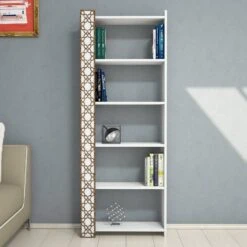 Woody Boekenplank | 100% Melamine Gecoat | 18mm, 4mm CNC Reliëf | Wit -Emob 845HCT3605 20 202 d253