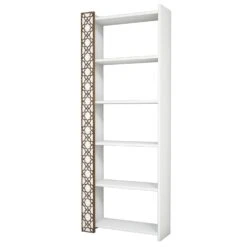 Woody Boekenplank | 100% Melamine Gecoat | 18mm, 4mm CNC Reliëf | Wit -Emob 845HCT3605 20 203 d863