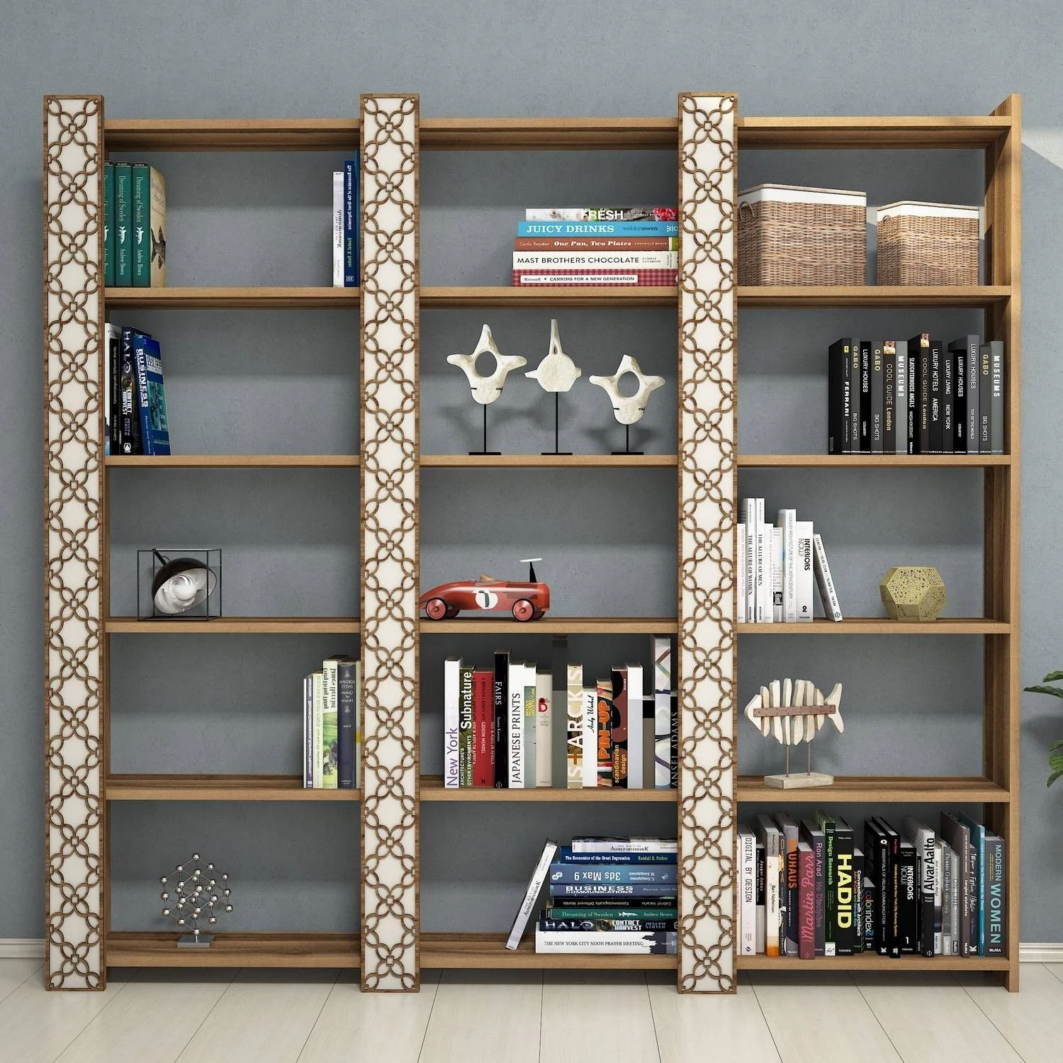 Stijlvolle Woody Boekenplank | 100% Melamine Gecoat | 184cm Breedte | Walnoot Crème 3 Stijlvolle Woody Boekenplank | 100% Melamine Gecoat | 184cm Breedte | Walnoot Crème - Afbeelding 3