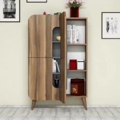 Multifunctionele Kast Woody Fashion | 93 X 31,8 X 144 | Walnut Blue 7 Multifunctionele Kast Woody Fashion | 93 X 31,8 X 144 | Walnut Blue -Emob 845HCT3907 20 203 fcd2