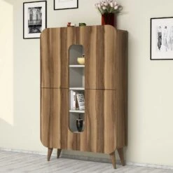 Woody Fashion Multifunctionele Kast | Walnoot Crème -Emob 845HCT3908 20 202 f672