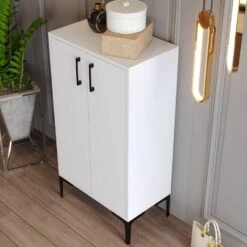 Witte Schoenenkast | Woody Mode | 100% Melamine | 18mm Dikte -Emob 845HCT4113 20 204 d23e