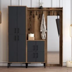 Houten Hallenstandaard | 18 Mm Dik | Notelaar Antraciet