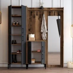 Houten Hallenstandaard | 18 Mm Dik | Notelaar Antraciet 10 Houten Hallenstandaard | 18 Mm Dik | Notelaar Antraciet -Emob 845HCT4213 20 203 9520