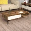Woody Manier Salontafel | Walnoot Crème | 18mm Dik