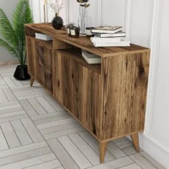 Woody Console | 100% Melamine | Notenhout | 18mm Dikte -Emob 845HCT5318 20 204 9788