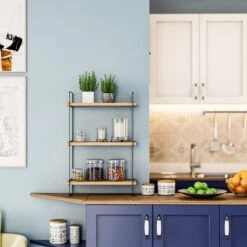 Wandplank | Melamine Laag | 18mm Dikte | Metalen Frame | Atlantic Pine -Emob 854KLN1711 20 204 99eb