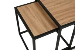 Salontafel Set | Melamine Gecoat | Metalen Poten | Eiken Zwart -Emob 854KLN2901 20 2010 537f