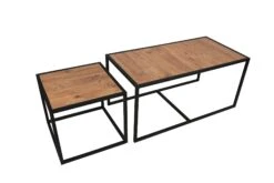 Salontafel Set | Metalen Poten | 100% Melamine Gecoat | Walnoot Zwart -Emob 854KLN2902 20 2010 5528