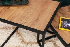 Salontafel Set | Metalen Poten | 100% Melamine Gecoat | Walnoot Zwart -Emob 854KLN2902 20 204 a50b