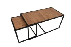 Salontafel Set | Metalen Poten | 100% Melamine Gecoat | Walnoot Zwart -Emob 854KLN2902 20 206 faf1