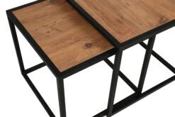 Salontafel Set | Metalen Poten | 100% Melamine Gecoat | Walnoot Zwart -Emob 854KLN2902 20 208 467a