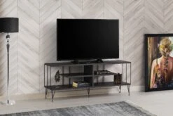 TV-meubel | Metalen Poten | 100% Melamine | 120cm | Donker Bruin -Emob 854KLN3044 20 202 3db7
