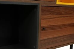 Boekenplank | 18mm Dikte | 110x140x30cm | Noten Antraciet Geel -Emob 854KLN3604 20 2011 a8a5