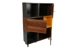 Boekenplank | 18mm Dikte | 110x140x30cm | Noten Antraciet Geel -Emob 854KLN3604 20 2012 b750