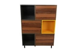 Boekenplank | 18mm Dikte | 110x140x30cm | Noten Antraciet Geel -Emob 854KLN3604 20 207 5c5a