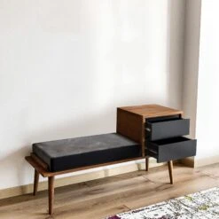 Halbank Sabrina-walnoot/antraciet -Emob 854KLN3801 20 202 6c28